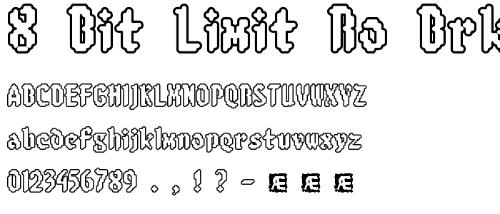 8-bit Limit RO BRK font